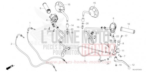 HANDLE LEVER/SWITCH/CABLE/MIRROR CMX500AR de 2024